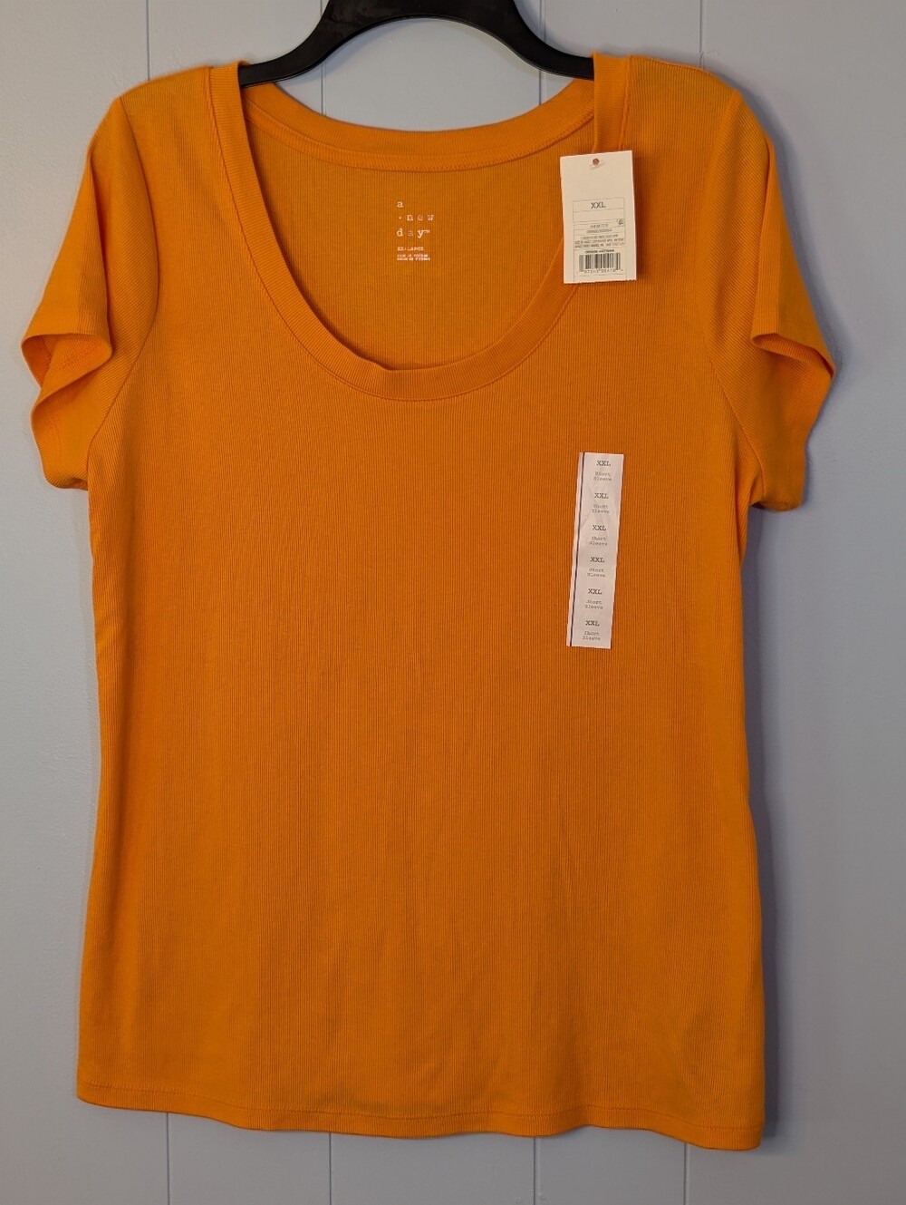 a new day Scoop Neck Short Sleeve Tee in Orange
